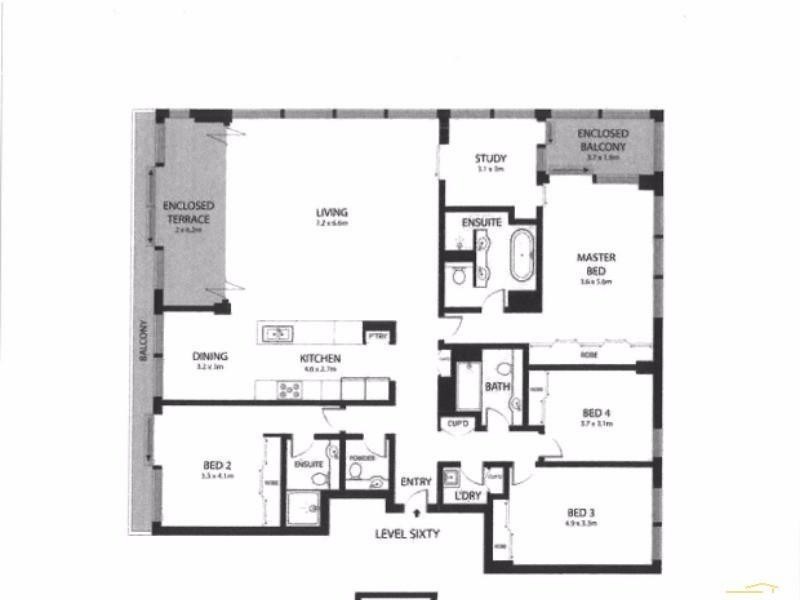 6002/438 Victoria Avenue, Chatswood NSW 2067 Floorplan