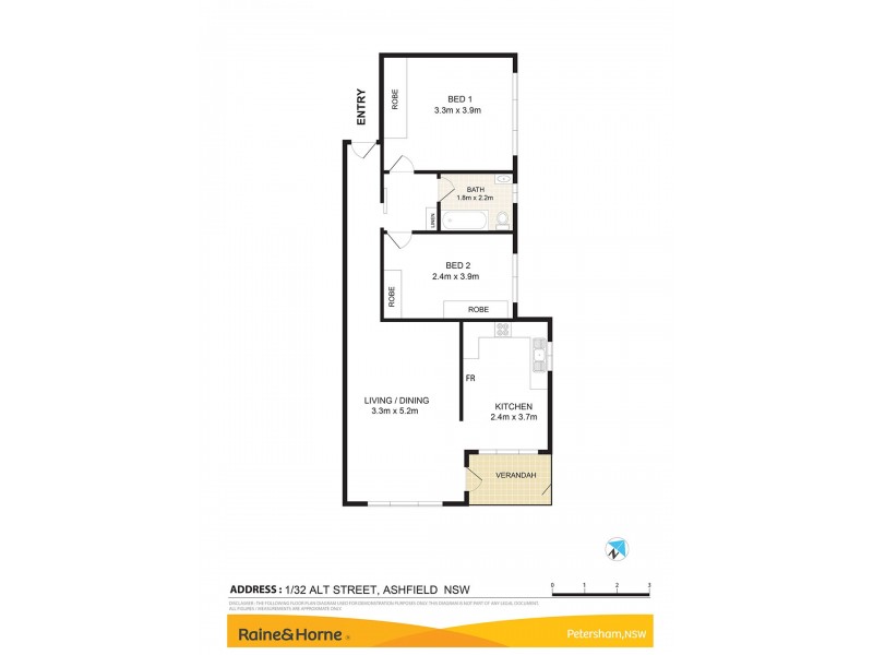 1/32 Alt Street, Ashfield NSW 2131 Floorplan
