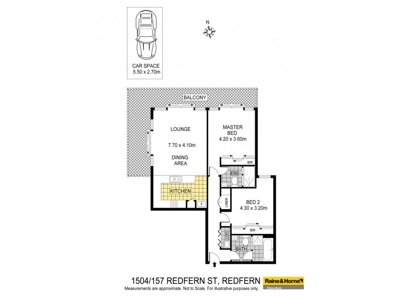 1704/157 Redfern Street, Redfern NSW 2016 Floorplan