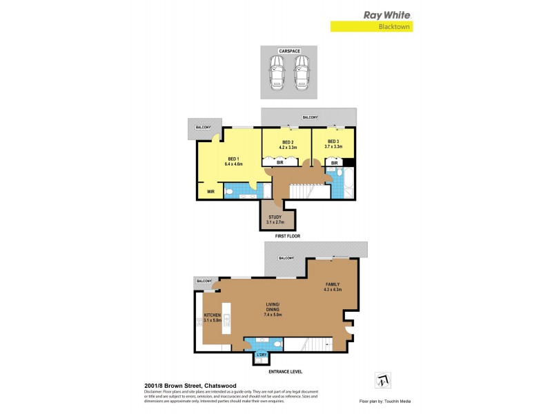 2001/8 Brown Street, Chatswood NSW 2067 Floorplan
