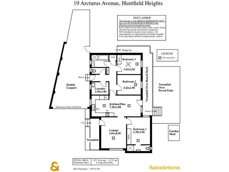 19 Arcturus Avenue, Huntfield Heights SA 5163 Floorplan