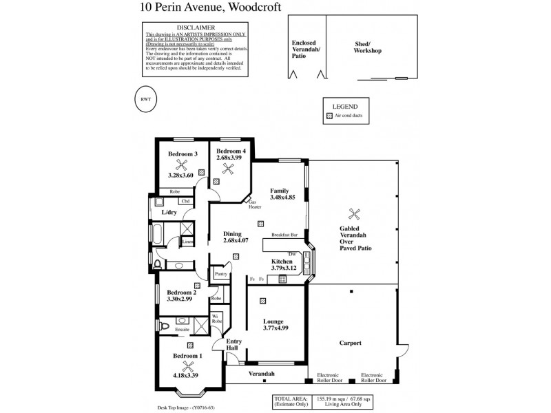10 Perin Avenue, Woodcroft SA 5162 Floorplan