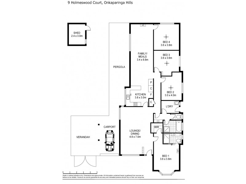 9 Holmeswood Court, Onkaparinga Hills SA 5163 Floorplan