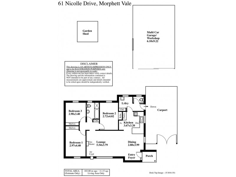 61 Nicolle Drive, Morphett Vale SA 5162 Floorplan