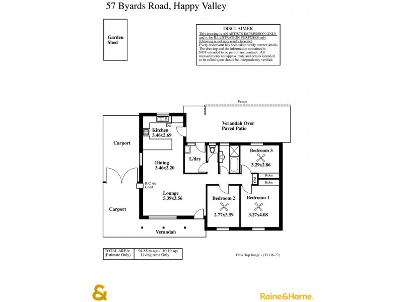 57 Byards Road, Happy Valley SA 5159 Floorplan