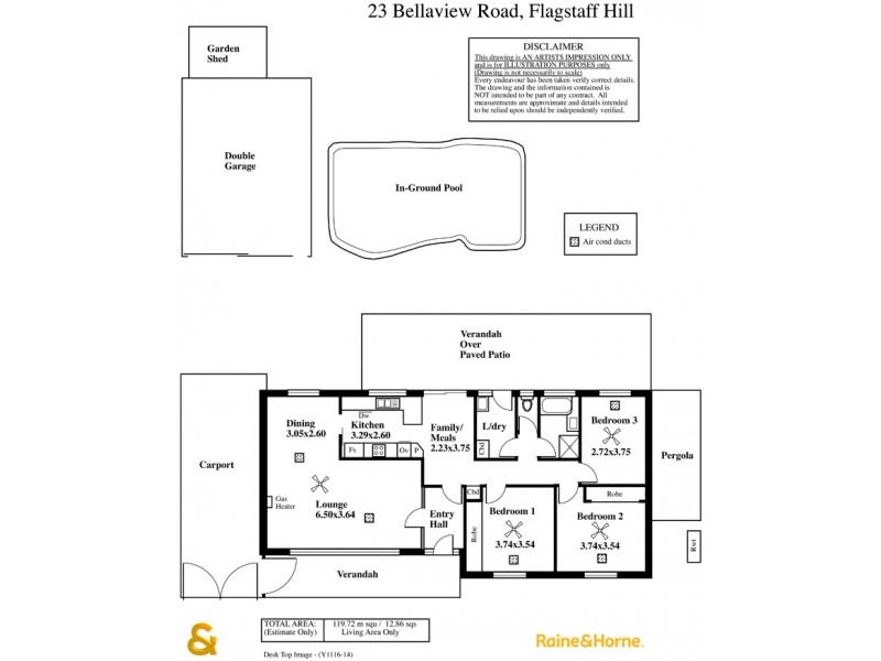 23 Bellaview Road, Flagstaff Hill SA 5159 Floorplan