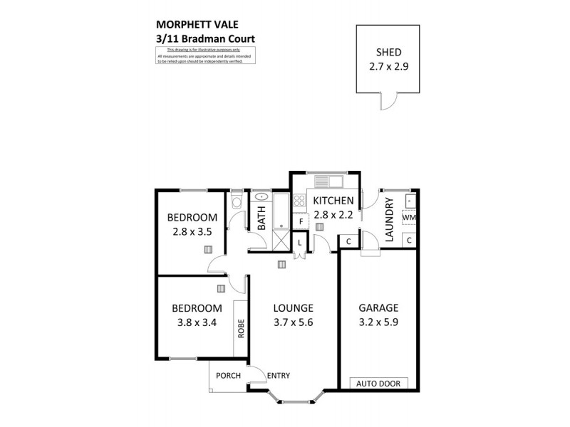 3/11 Bradman Court, Morphett Vale SA 5162 Floorplan
