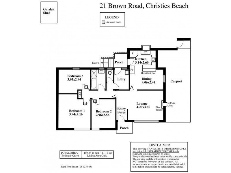 21 Brown Road, Christies Beach SA 5165 Floorplan