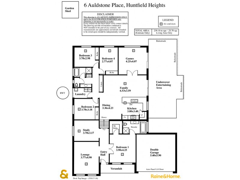 6 Auldstone Place, Huntfield Heights SA 5163 Floorplan