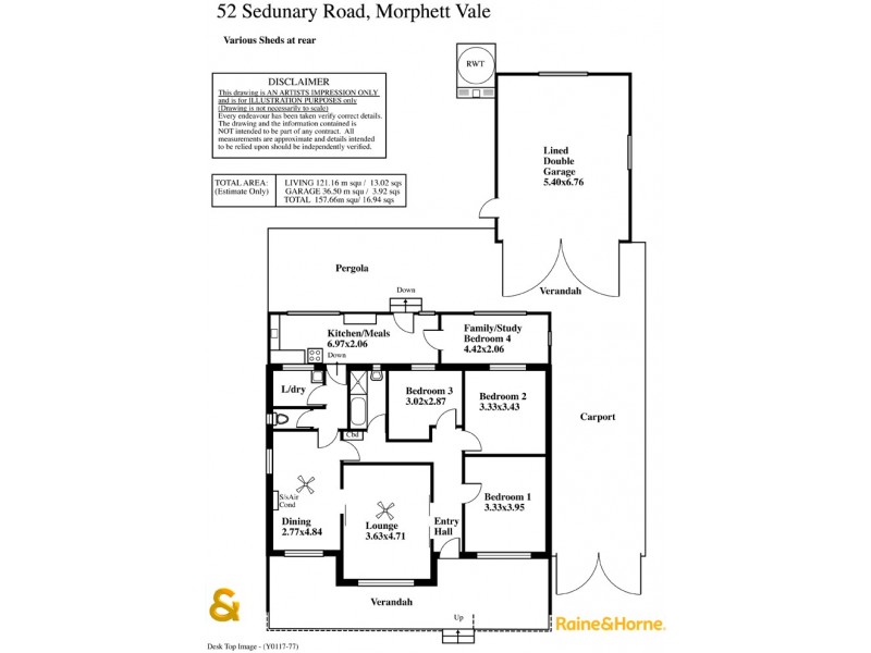 52 Sedunary Road, Morphett Vale SA 5162 Floorplan