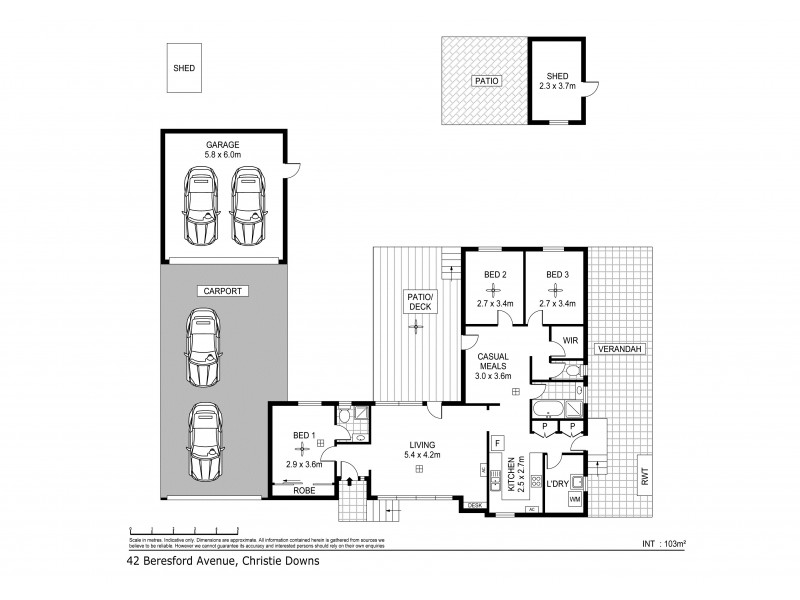 42 Beresford Avenue, Christie Downs SA 5164 Floorplan