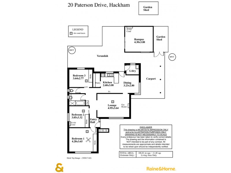 20 Paterson Drive, Hackham SA 5163 Floorplan