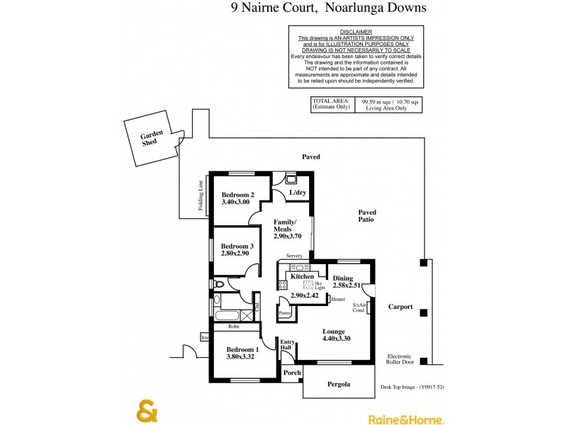 9 Nairne Court, Noarlunga Downs SA 5168 Floorplan