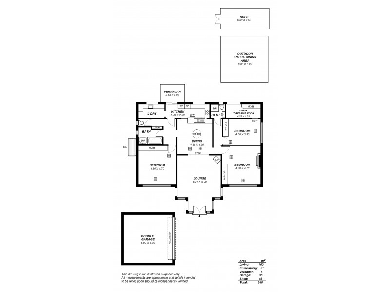 264 O’Sullivan Beach Road, Morphett Vale SA 5162 Floorplan