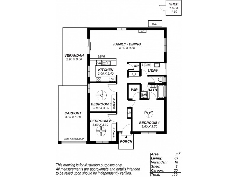 1/14a Milan Crescent, Hackham West SA 5163 Floorplan