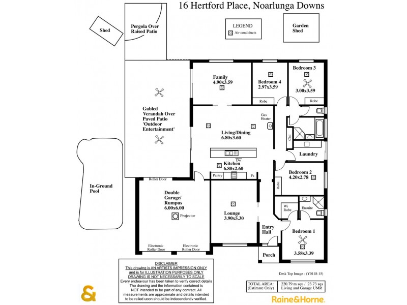 16 Hertford Place, Noarlunga Downs SA 5168 Floorplan