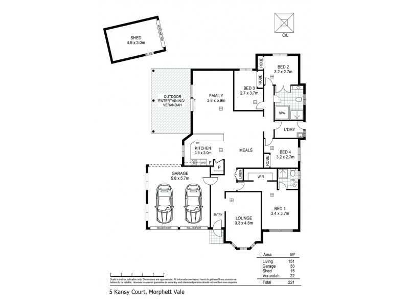 5 Kansy Court, Morphett Vale SA 5162 Floorplan