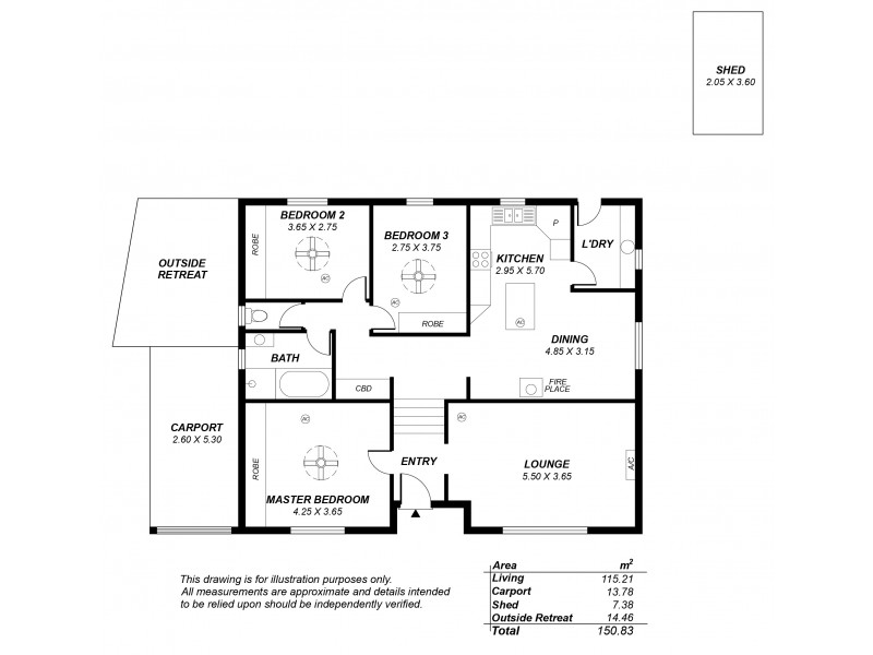 8 Pinchbeck Street, Morphett Vale SA 5162 Floorplan
