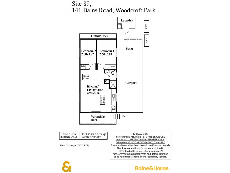Site 89 Woodcroft Tourist Park, Woodcroft SA 5162 Floorplan