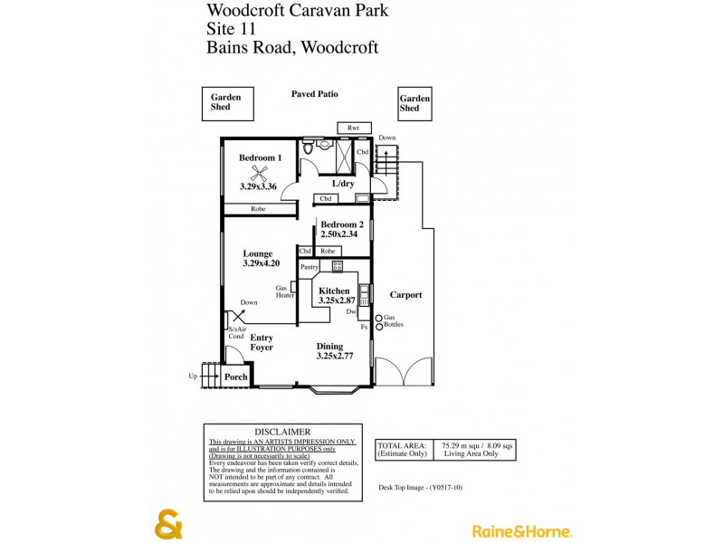 Lot 1, Site 11 Woodcroft Tourist Park, Woodcroft SA 5162 Floorplan