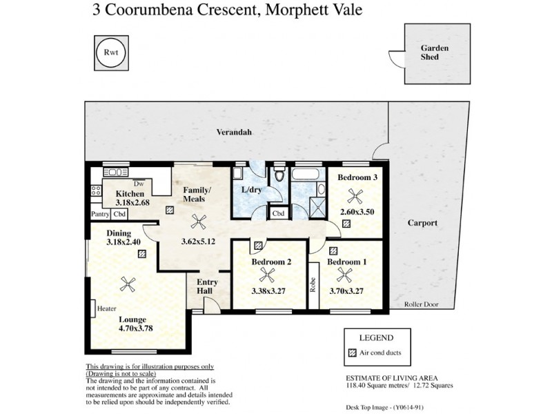 3 Coorumbena Crescent, Morphett Vale SA 5162 Floorplan
