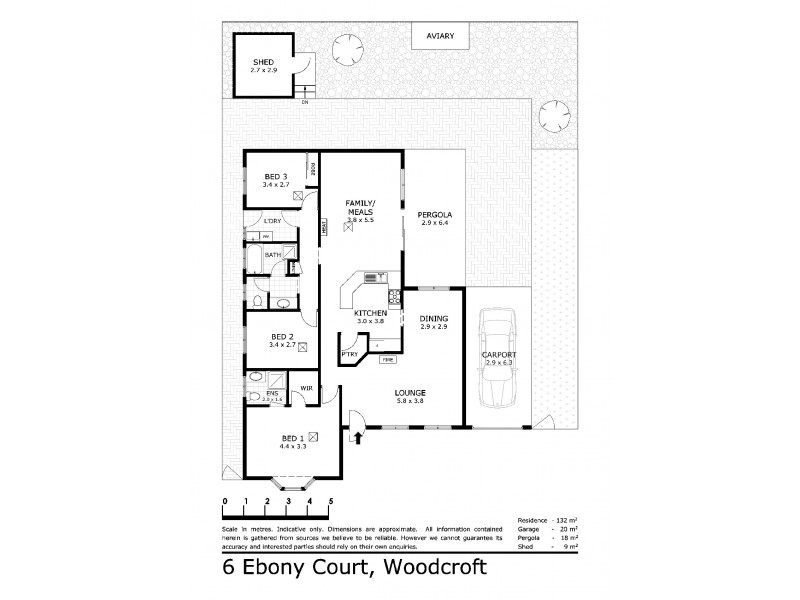 6 Ebony Court, Woodcroft SA 5162 Floorplan