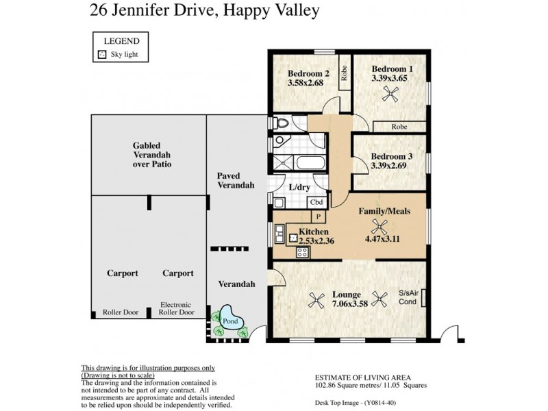 26 Jennifer Drive, Happy Valley SA 5159 Floorplan