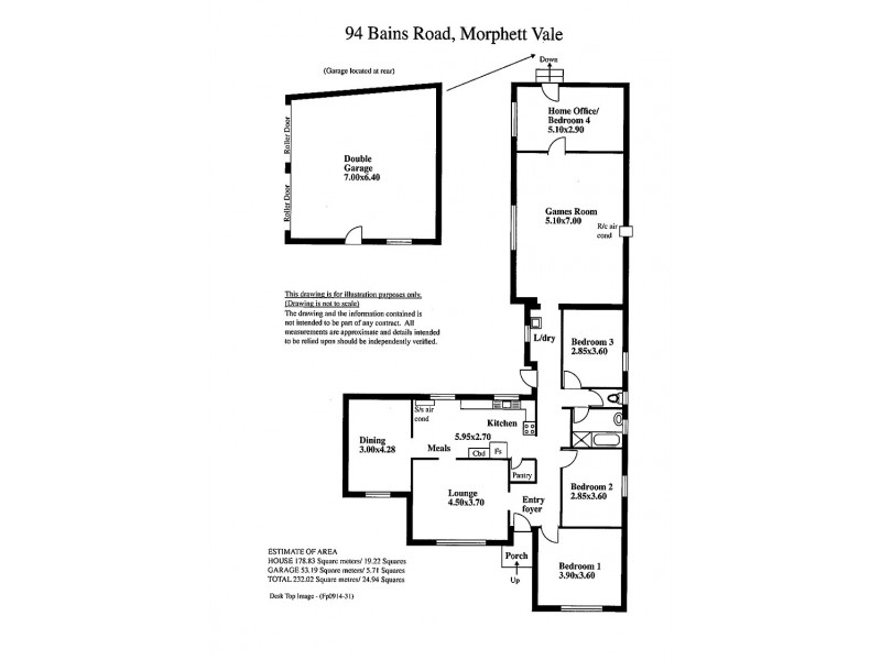 94 Bains Road, Morphett Vale SA 5162 Floorplan