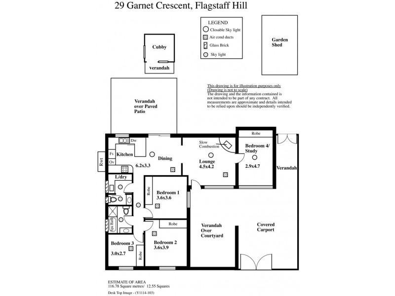 29 Garnet Crescent, Flagstaff Hill SA 5159 Floorplan