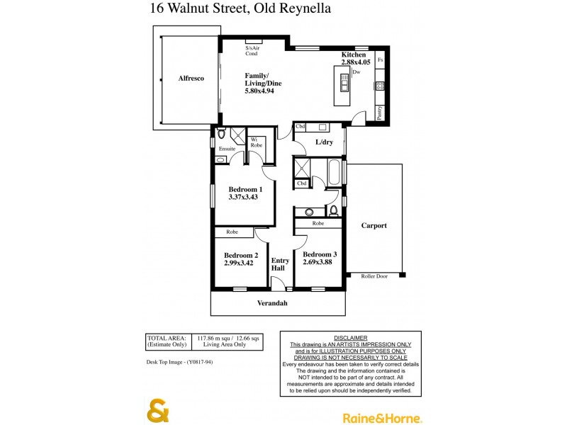 16 Walnut Street, Old Reynella SA 5161 Floorplan