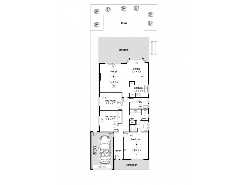 9 Zabica Avenue, Woodcroft SA 5162 Floorplan