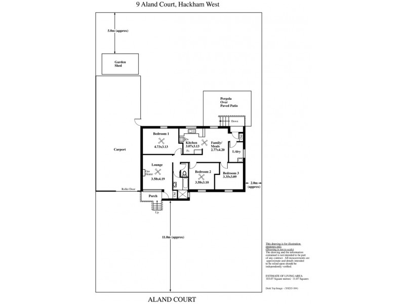 9 Aland Court, Hackham West SA 5163 Floorplan