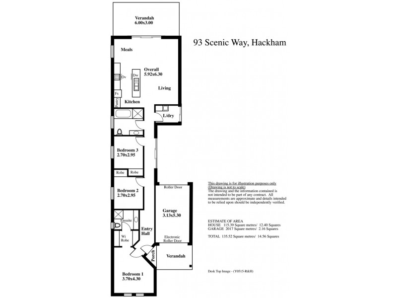 93 Scenic Way, Hackham SA 5163 Floorplan