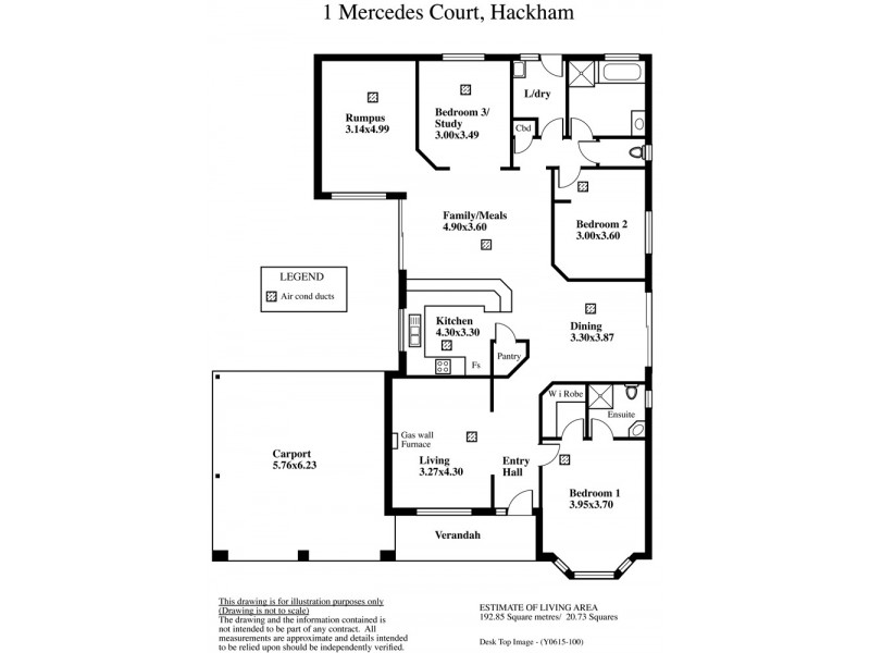 1 Mercedes Court (100 Penneys Hill Rd), Hackham SA 5163 Floorplan