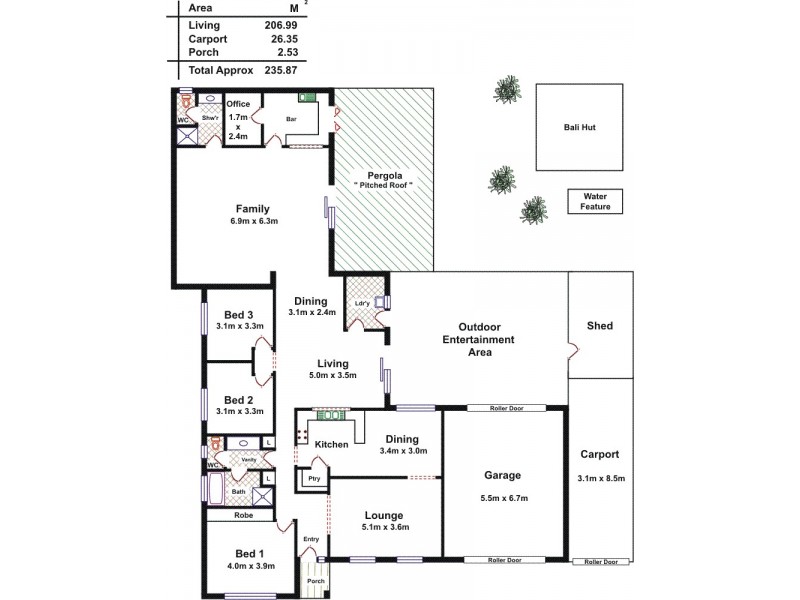 9 Manooka Road, Morphett Vale SA 5162 Floorplan