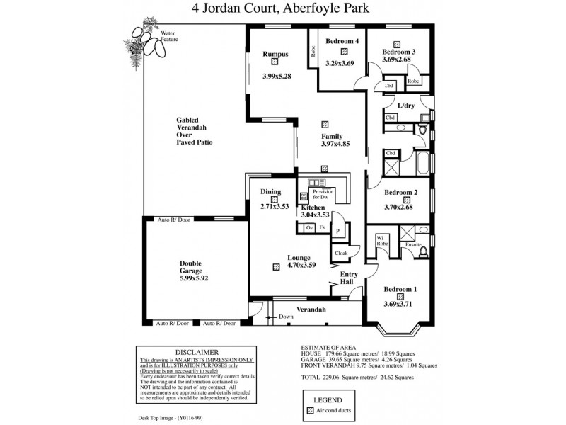 4 Jordan Court, Aberfoyle Park SA 5159 Floorplan