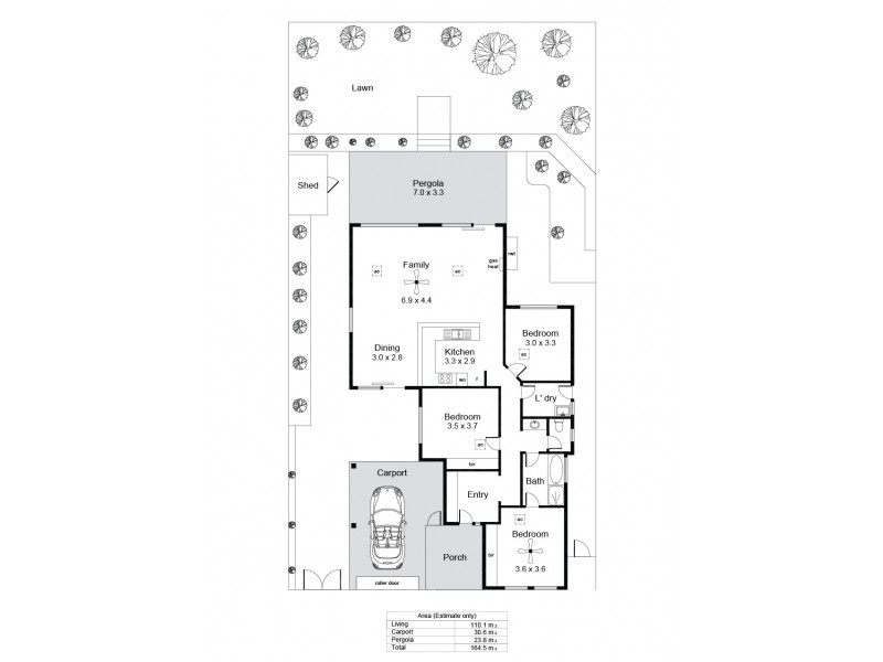 11 Esther Drive, Woodcroft SA 5162 Floorplan
