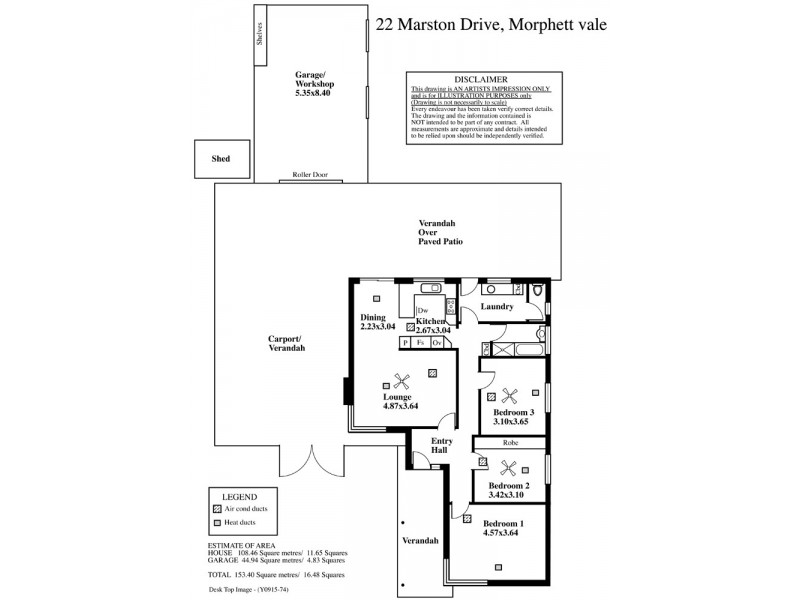 22 Marston Drive, Morphett Vale SA 5162 Floorplan