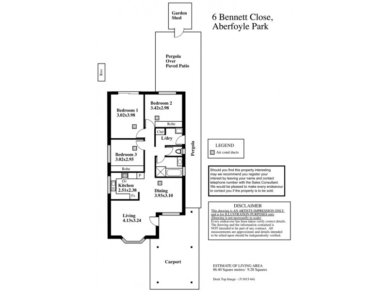 6 Bennett Close, Aberfoyle Park SA 5159 Floorplan