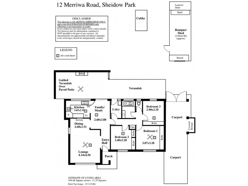 12 Merriwa Road, Sheidow Park SA 5158 Floorplan