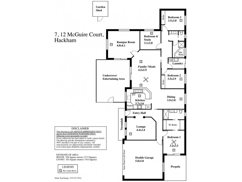 7/12 McGuire Court, Hackham SA 5163 Floorplan