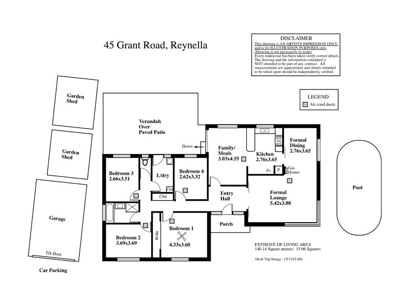 45 Grant Road, Reynella SA 5161 Floorplan