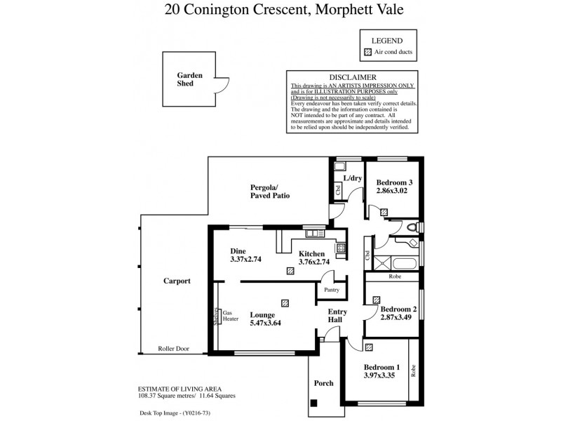 20 Conington Crescent, Morphett Vale SA 5162 Floorplan