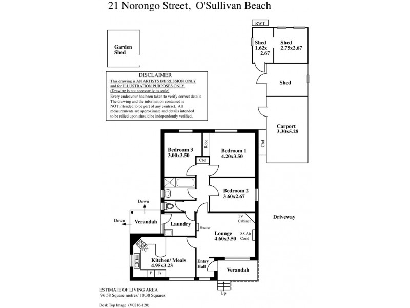 21 Norongo Street, O’sullivan Beach SA 5166 Floorplan