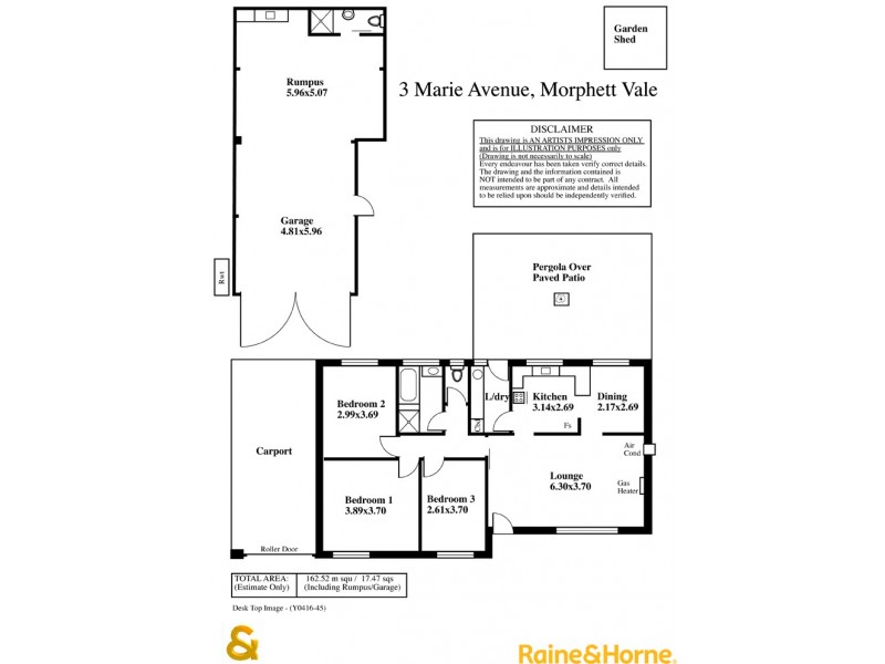 3 Marie Avenue, Morphett Vale SA 5162 Floorplan