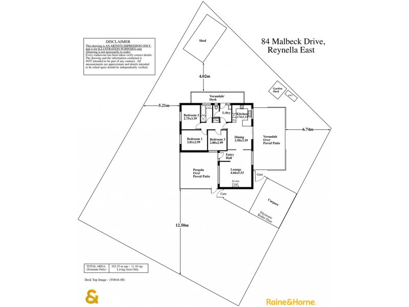 84 Malbeck Drive, Reynella East SA 5161 Floorplan