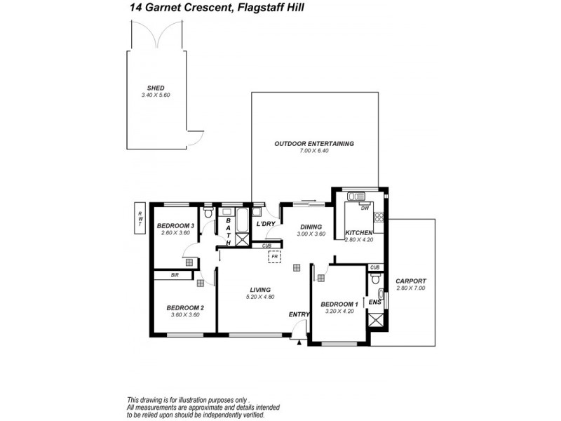 14 Garnet Crescent, Flagstaff Hill SA 5159 Floorplan