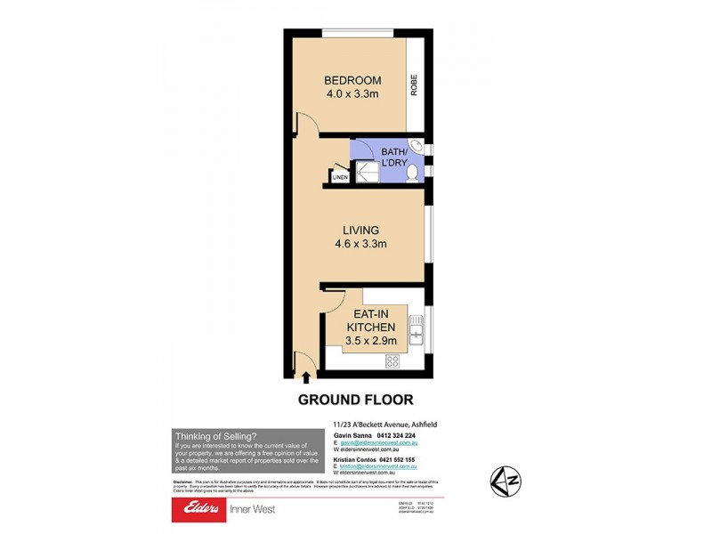 11/23 A’Beckett Avenue, Ashfield NSW 2131 Floorplan