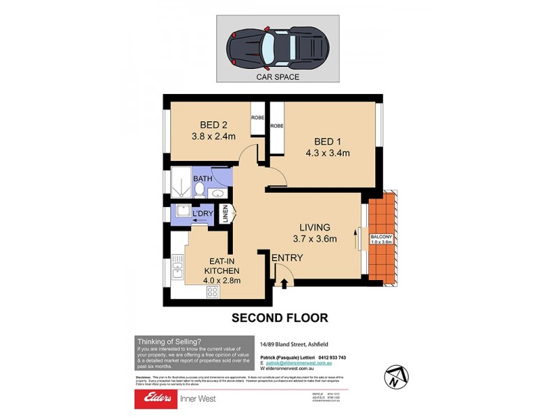 14/89 Bland Street, Ashfield NSW 2131 Floorplan