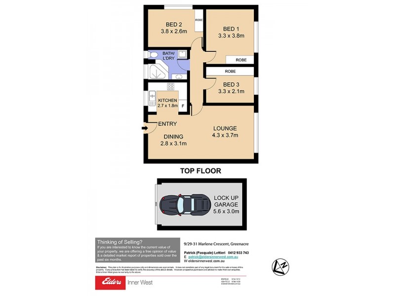 9/29-31 Marlene Crescent, Greenacre NSW 2190 Floorplan